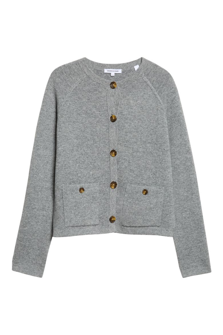 Elwood Merino Wool & Cashmere Knit Jacket, Alternate, color, MEDIUM HEATHER GREY