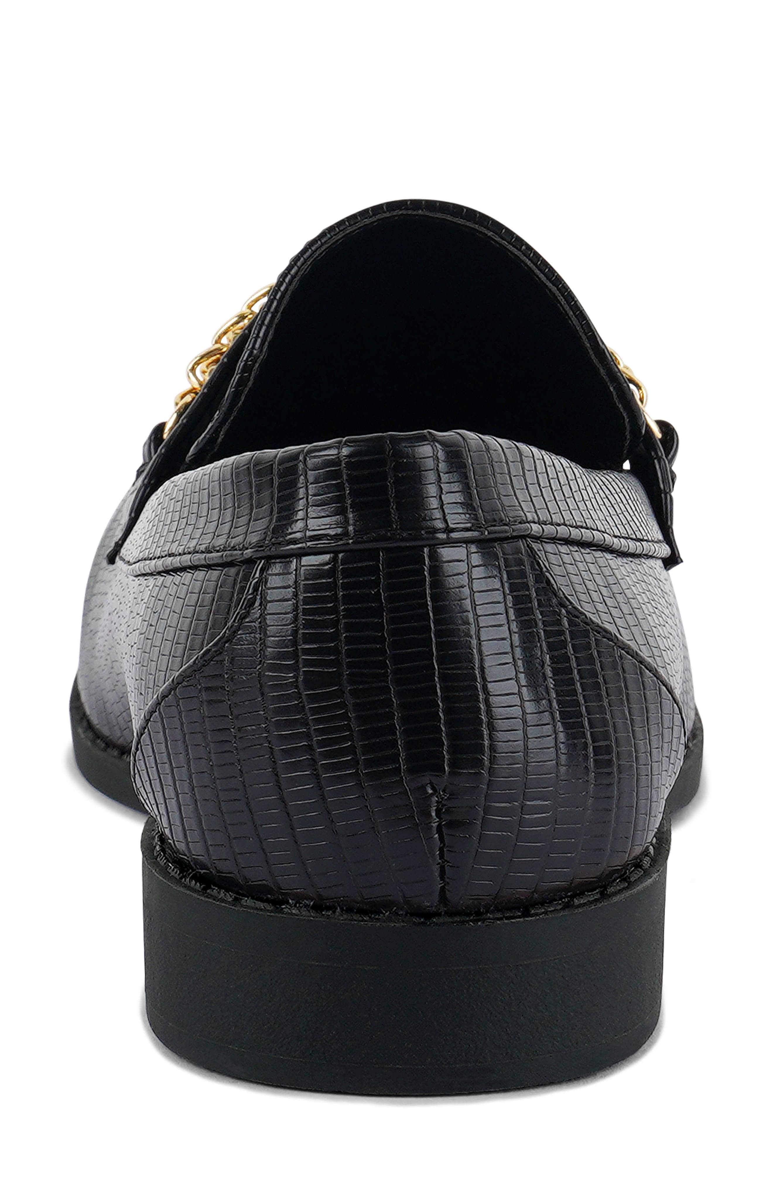 LONDON RAG Vouse Croc Embossed Bit Loafer, Alternate, color, Black