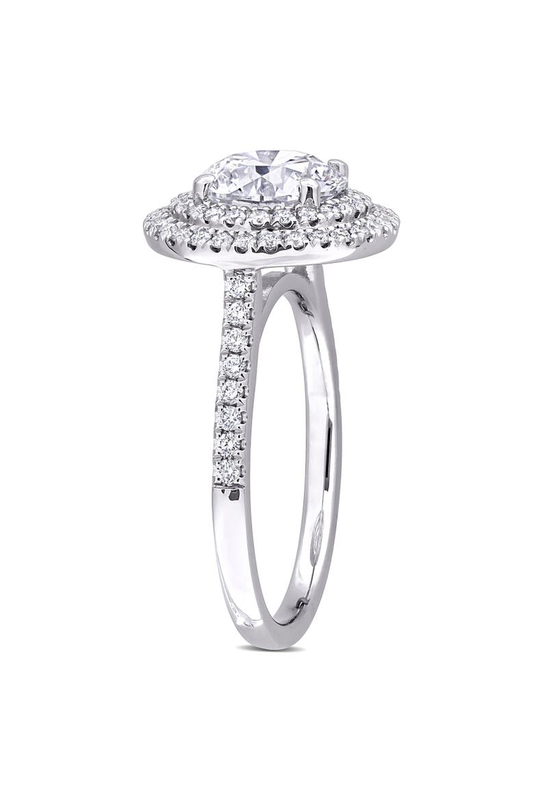 2-1/2 CTW Lab-Grown Diamond Halo Ring 14k, Alternate, color, White Gold
