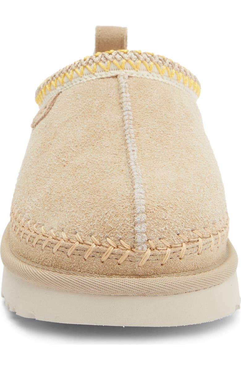 UGG<sup>®</sup> Tasman Biarritz Genuine Shearling Lined Slipper, Alternate, color, Mustard Seed