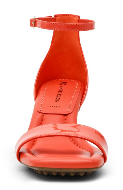 Anne Klein Jade Sandal In Coral Patent