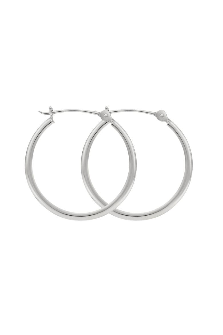 Sterling Silver Large 35MM Hoops, Main, color, Silver