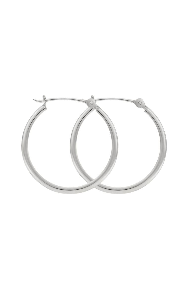 Donatello Gian Sterling Silver Large 35MM Hoops, Main, color, Silver