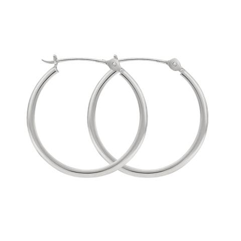 Sterling Silver Large 35MM Hoops