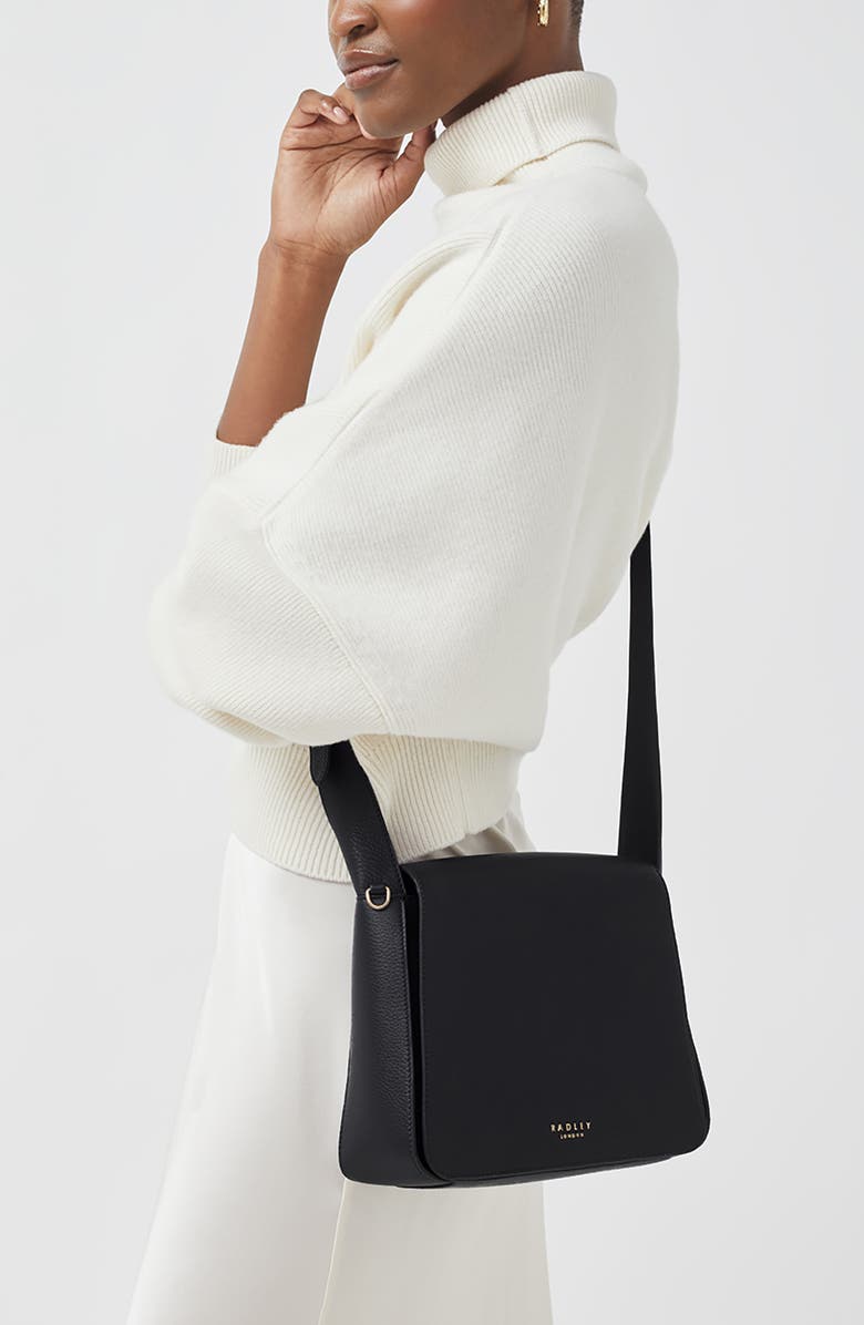 Radley Westwell Lane Medium Flapover Crossbody Bag, Alternate, color, Black