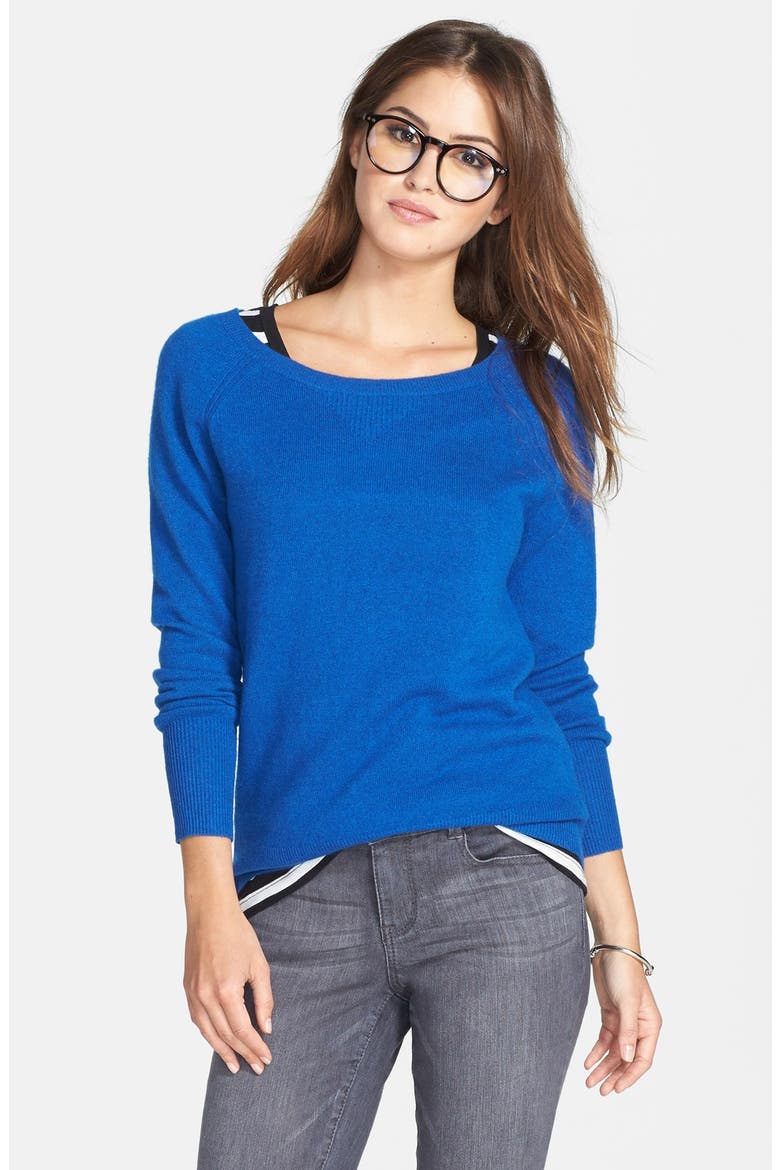 Solid Cashmere Sweater, Main, color, NAVY LIMOGES