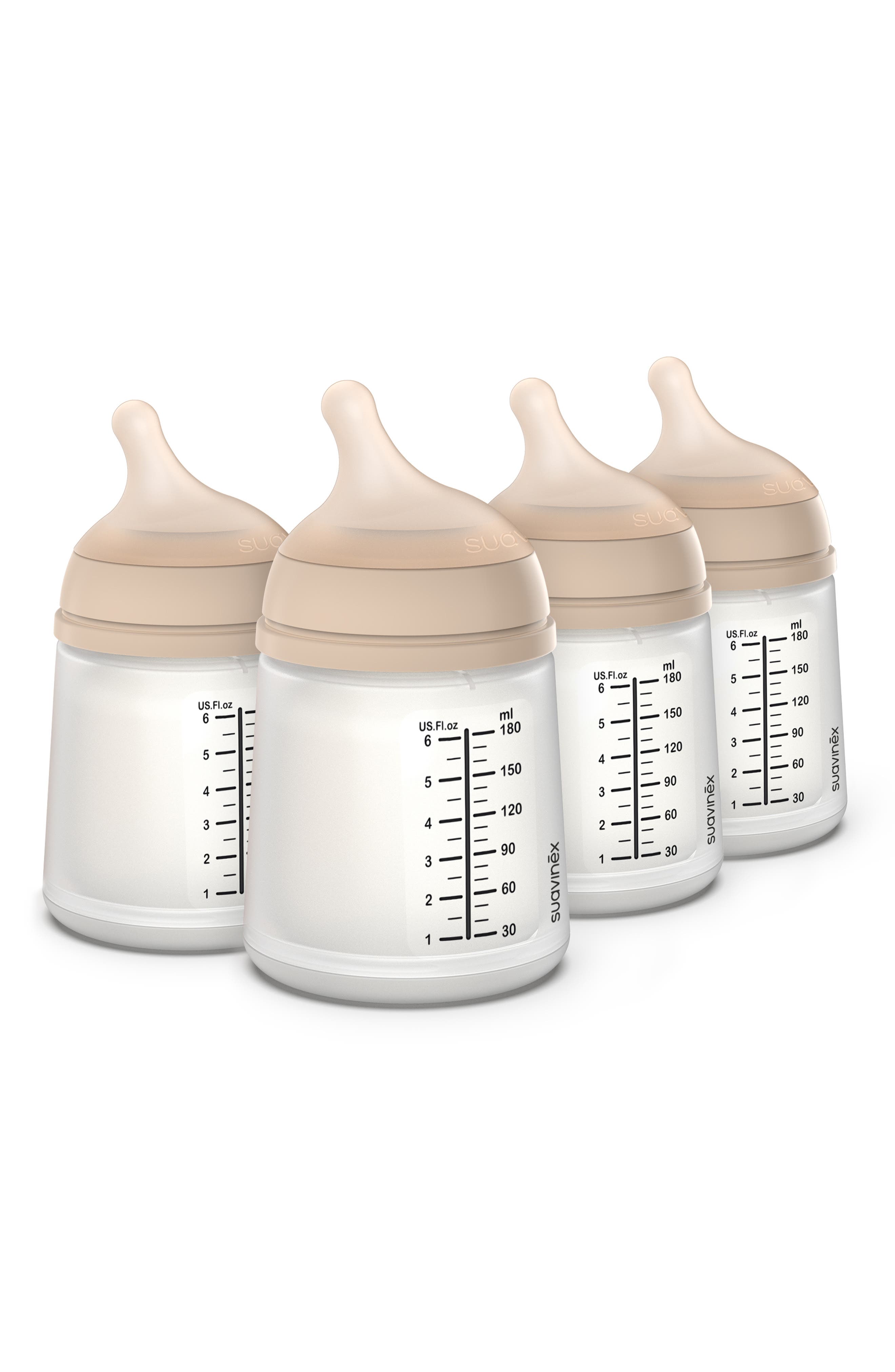 Suavinex 4-Pack Adaptable Flow Small Anti-Colic Bottles in Light 