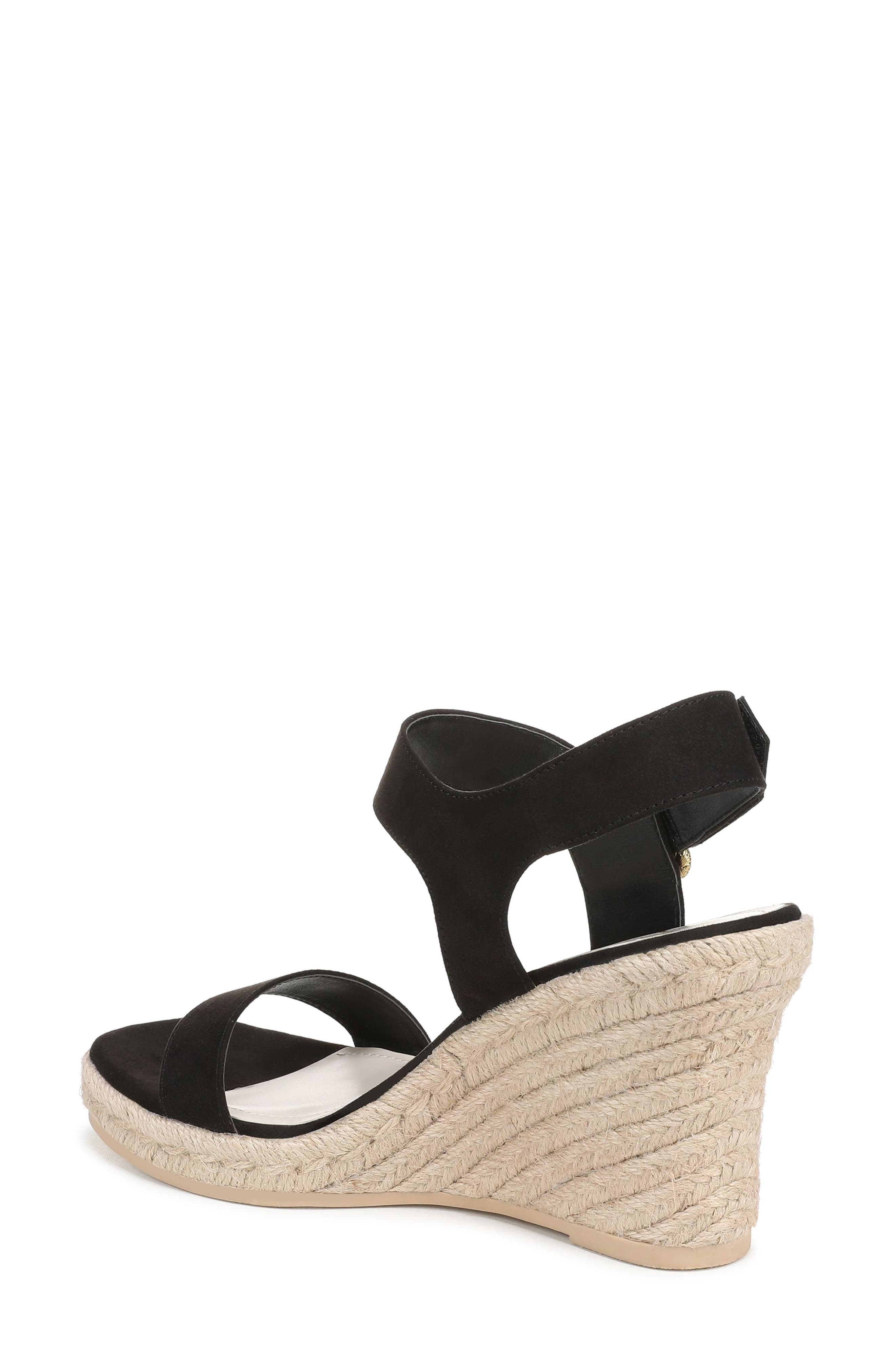 Franco Sarto Nissi Espadrille Wedge Sandal, Alternate, color, Black