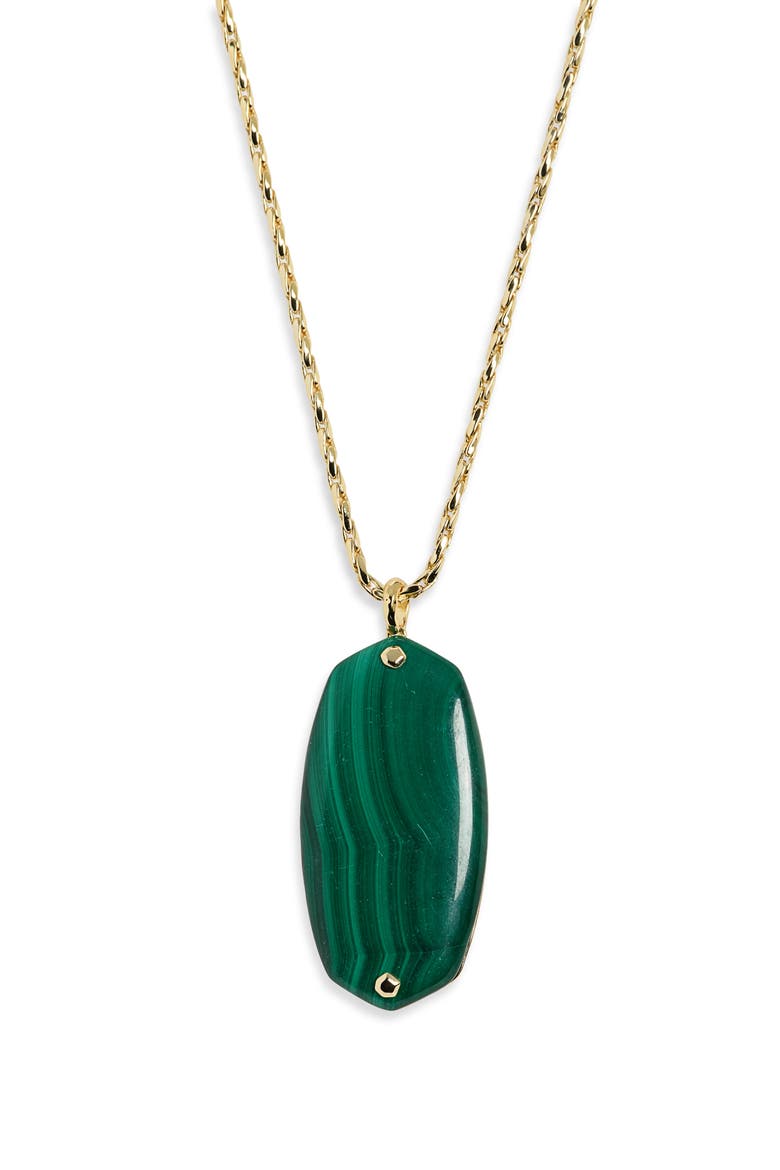 Danielle Riveted Reversible Mother-of-Pearl Pendant Necklace, Alternate, color, GOLD GREEN MALACHITE