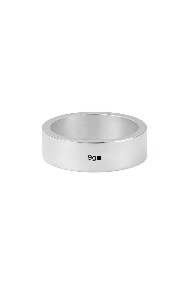 Men's Ribbon 9G Sterling Silver Band Ring, Main, color, SILVER