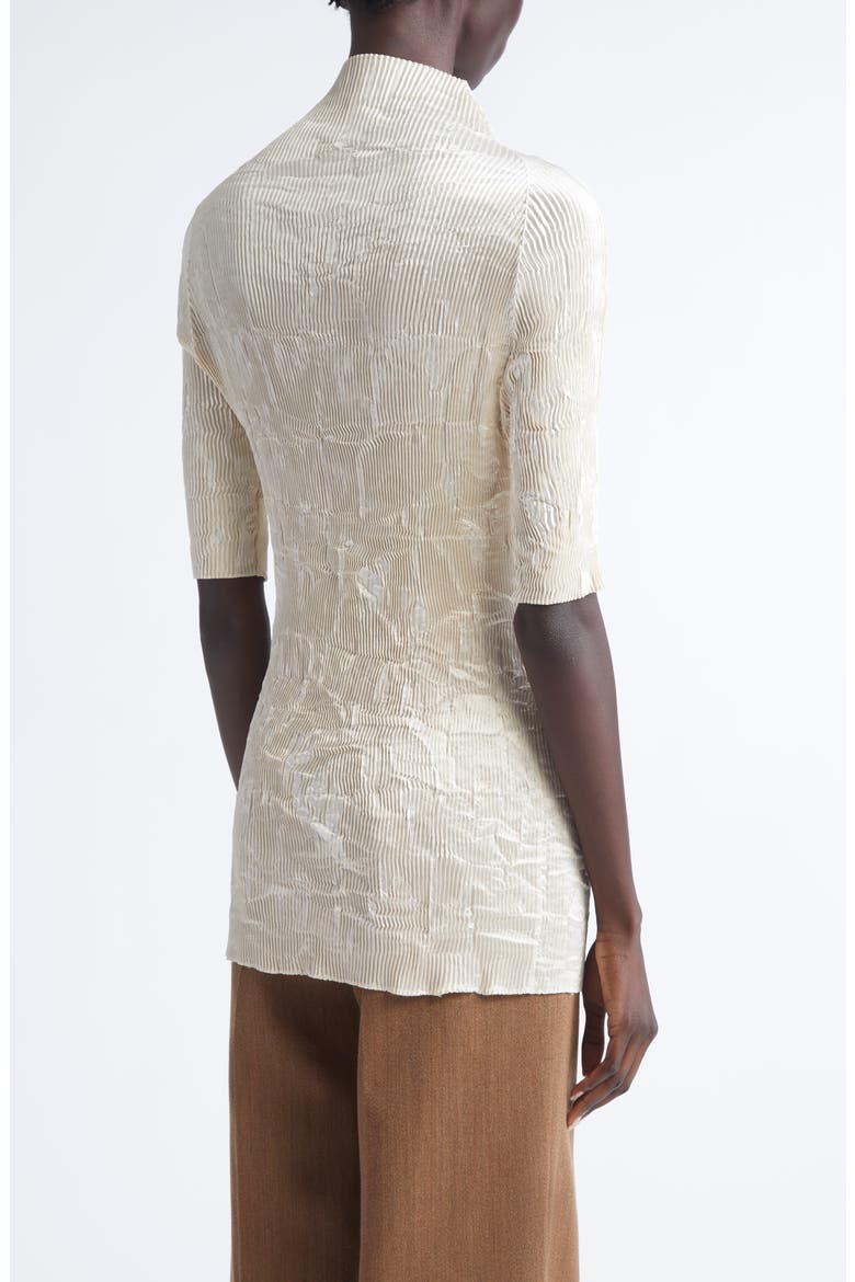 Dahlia Crinkled Pleated Top, Alternate, color, CREAM