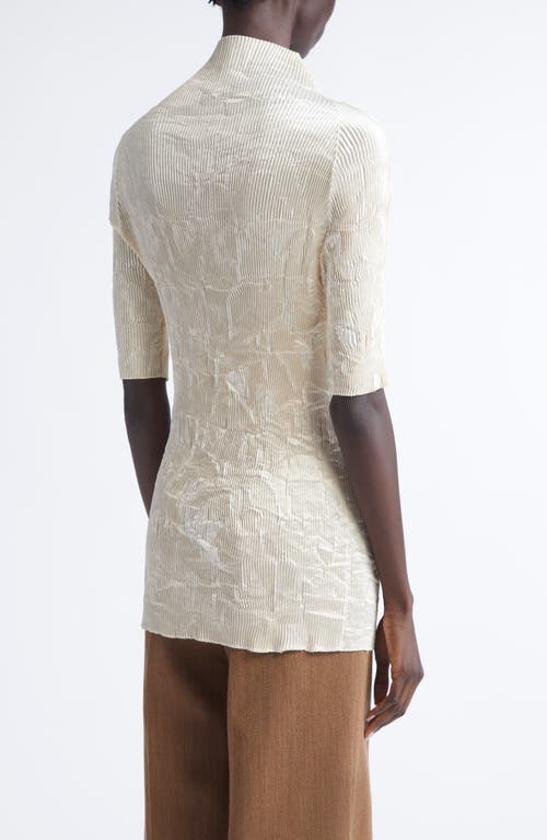 Fforme Dahlia Crinkled Pleated Top In White