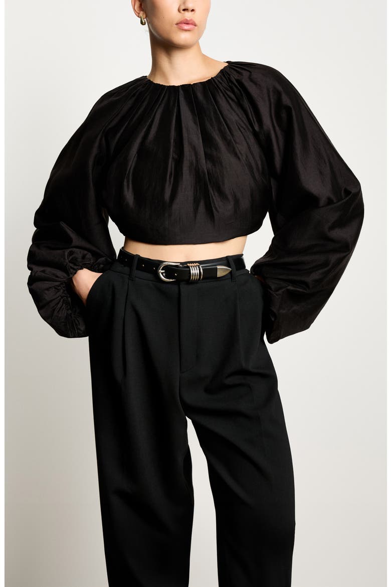 Hollyhock Leather Belt, Alternate, color, BLACK/SILVER