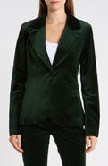 Good American Sculpted Velvet Blazer