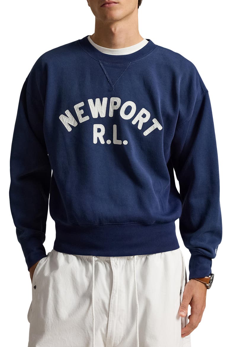Vintage Fit Fleece Graphic Sweatshirt, Main, color, NEWPORT NAVY