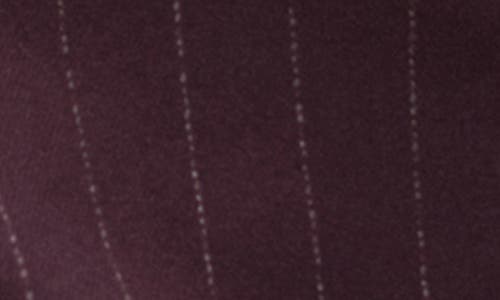 Shop Mango Pinstripe Oversize Button-up Shirt In Wine