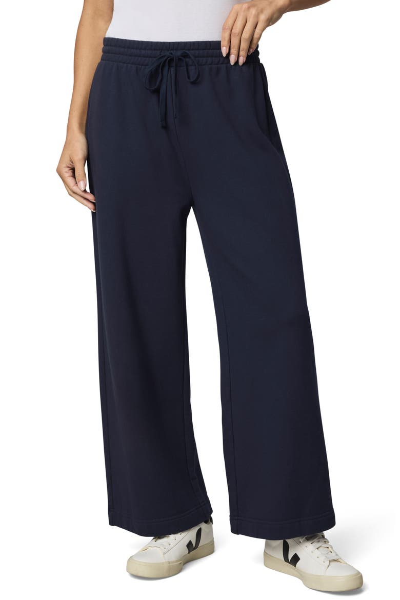 Matilda Wide Leg Terry Pants, Main, color, NAVY BLUE