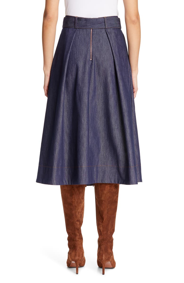 Tommy x Zendaya Belted Denim Skirt, Alternate, color, 