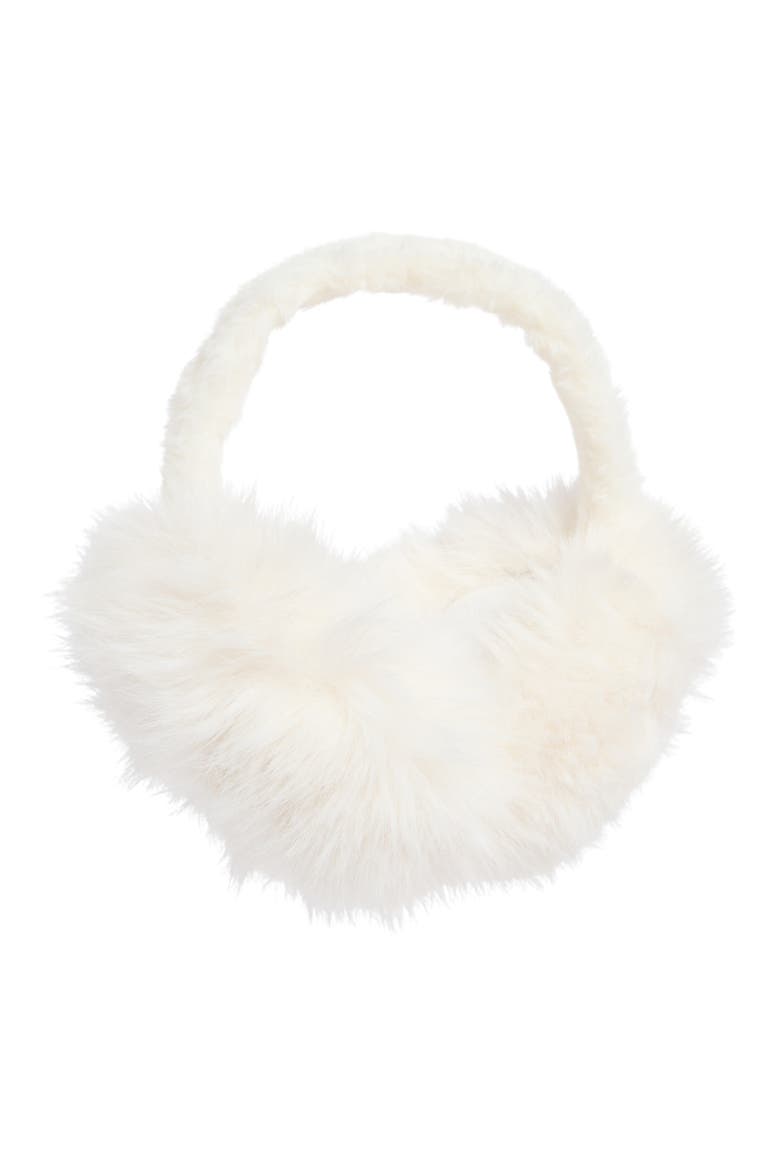 Faux Fur Earmuffs, Main, color, IVORY