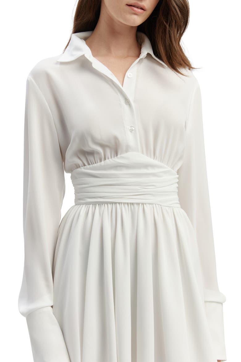 Justina Long Sleeve Minidress, Alternate, color, ORCHID WHITE