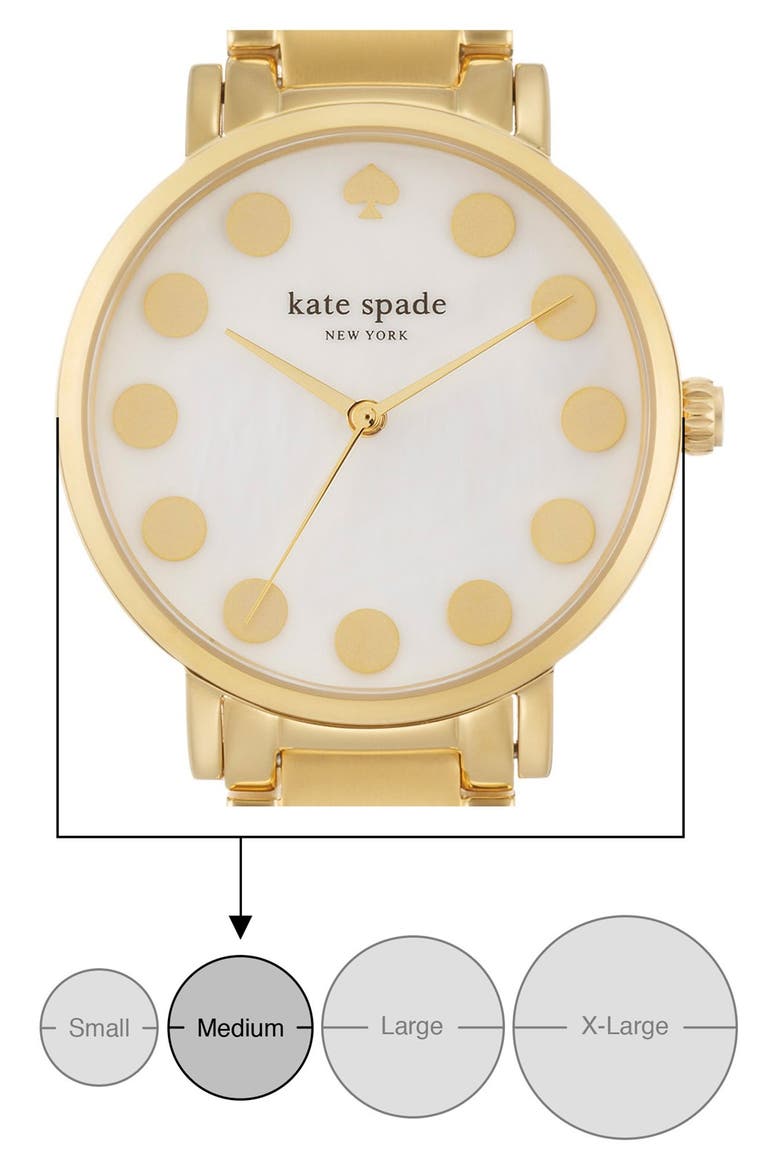 'gramercy' dot dial bracelet watch, 34mm, Alternate, color, GOLD