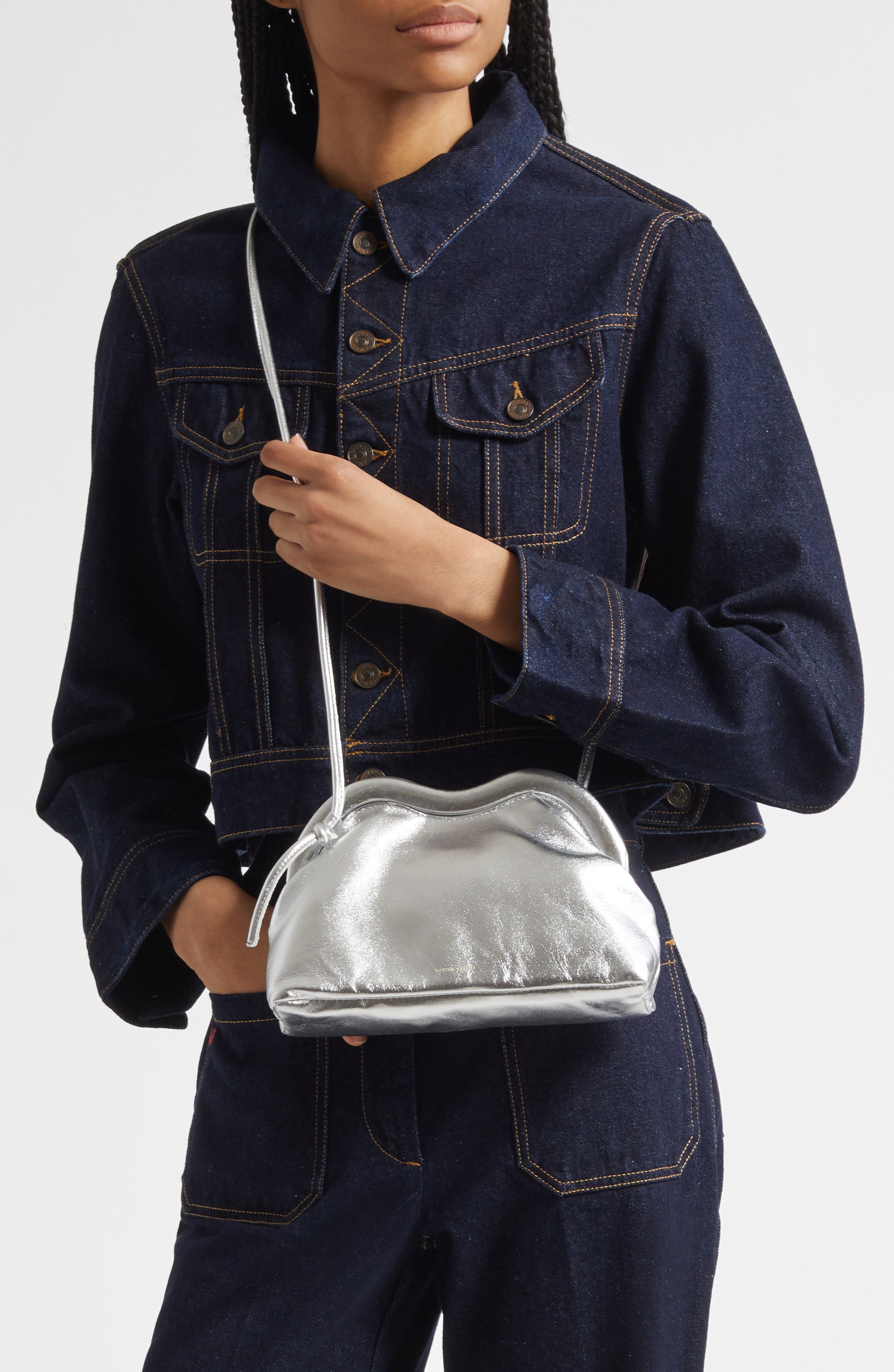 Mansur Gavriel Baci Leather Frame Shoulder Bag, Alternate, color, 