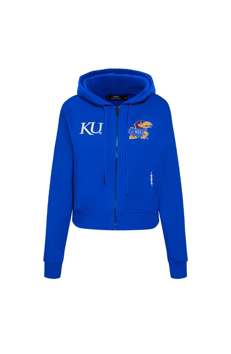 PRO STANDARD Women's Pro Standard Royal Kansas Jayhawks Game Day Sequin Full-Zip Hooded Jacket, Alternate, color, 