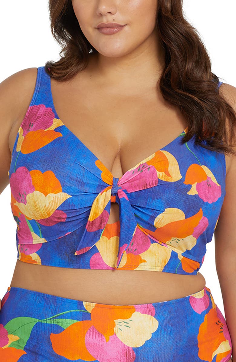 Artesands Au Contraire Cezanne D- & DD-Cup Underwire Bikini Top, Main, color, Blue