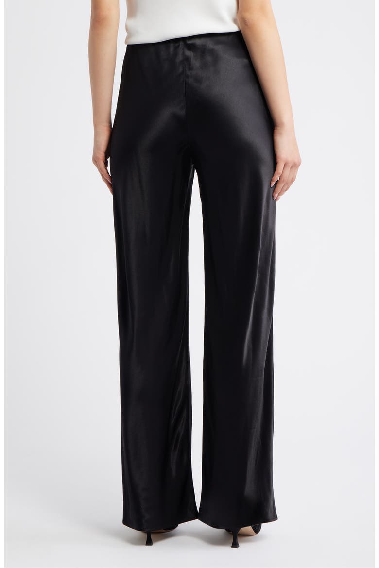Silvi Satin Pants, Alternate, color, BLACK