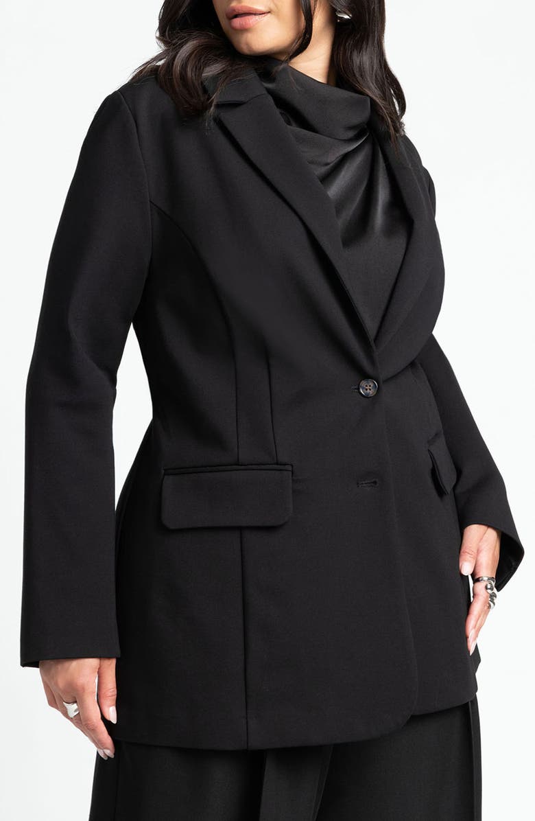 ELOQUII The Ultimate Ponte Knit Longline Blazer, Main, color,