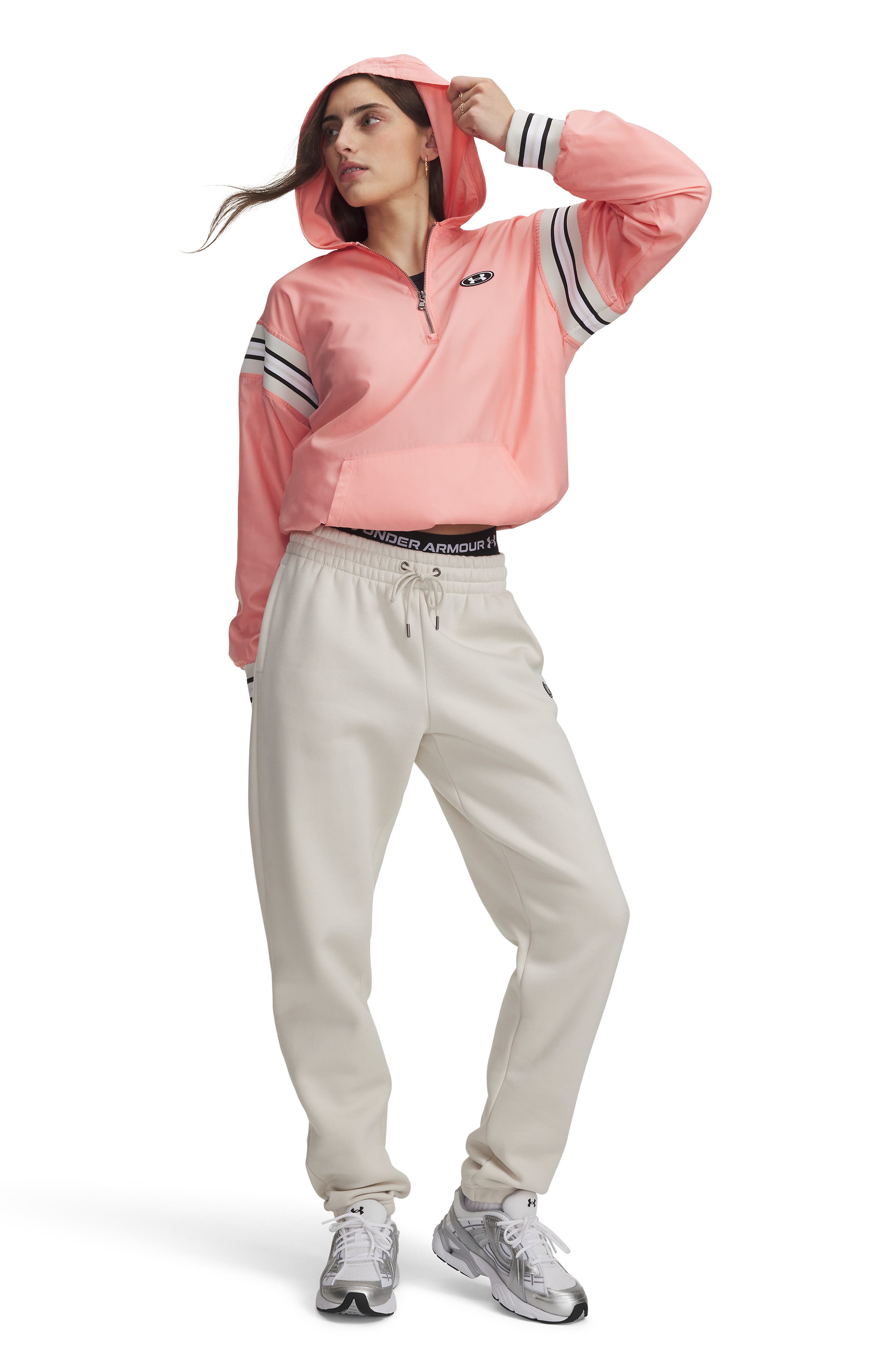 Under Armour Icon Woven Heritage Quarter Zip Pullover (Women ...