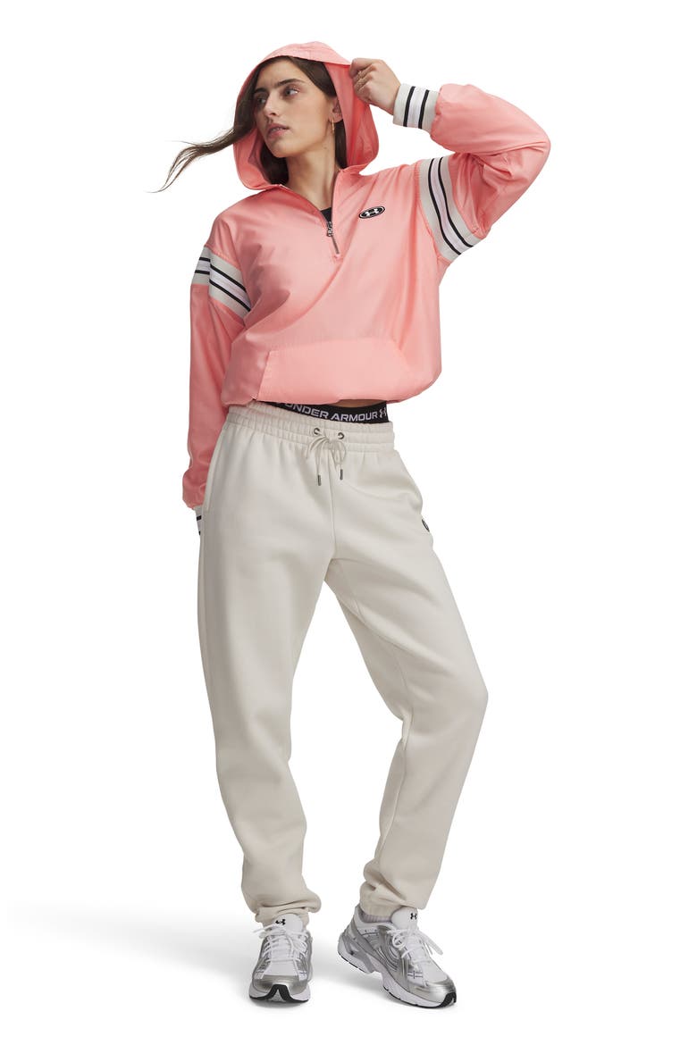 Icon Woven Heritage Quarter Zip Pullover, Alternate, color, PINK