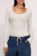 nuuds Slinky Scoop Neck Rib Top