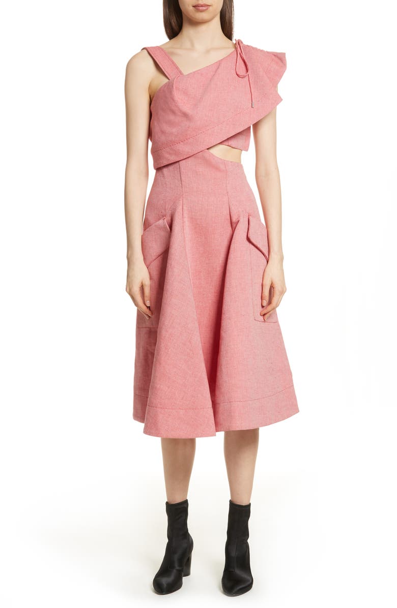 Carven Robe Genou Dress, Main, color, 
