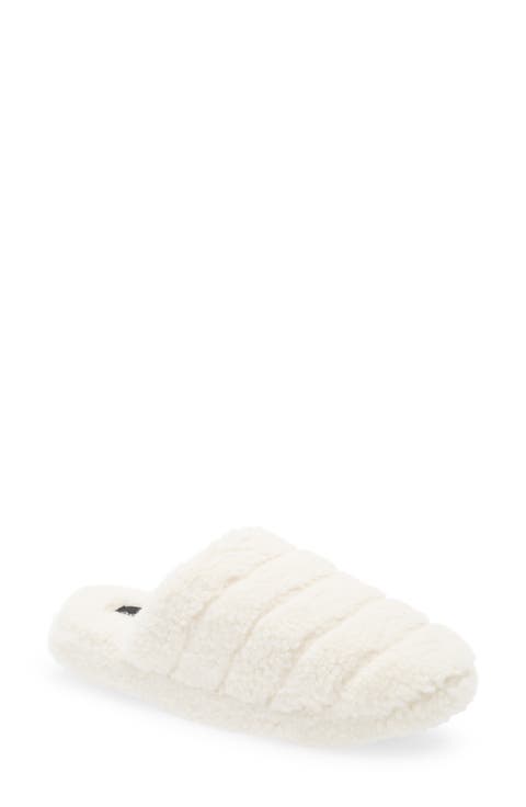 Quilted Faux Fur Scuff Slipper