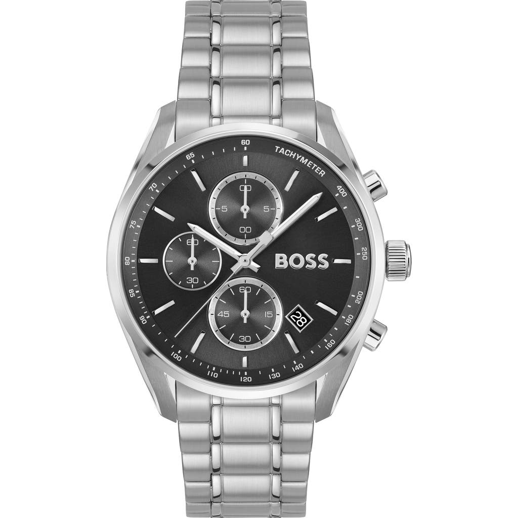 Hugo Boss Boss Grand Prix Chronograph Bracelet Watch, 40mm In Black