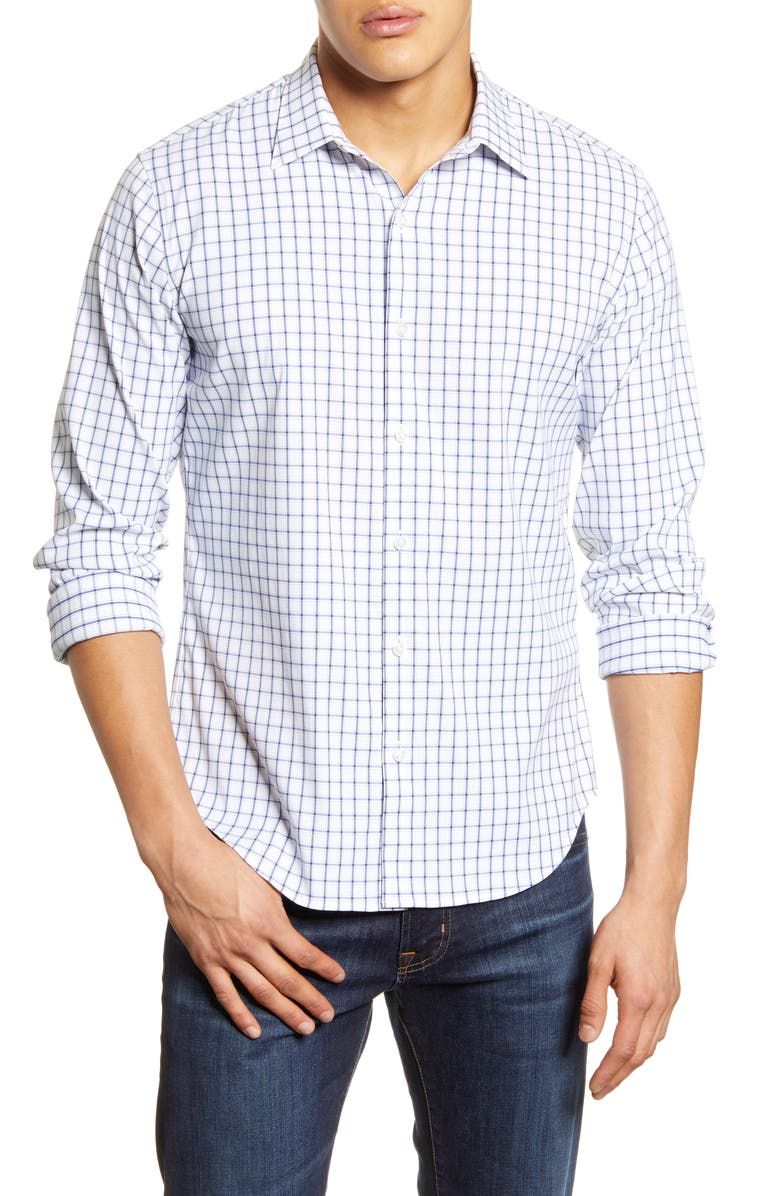 Bonobos Slim Fit Check Button-Up Performance Shirt, Main, color, 