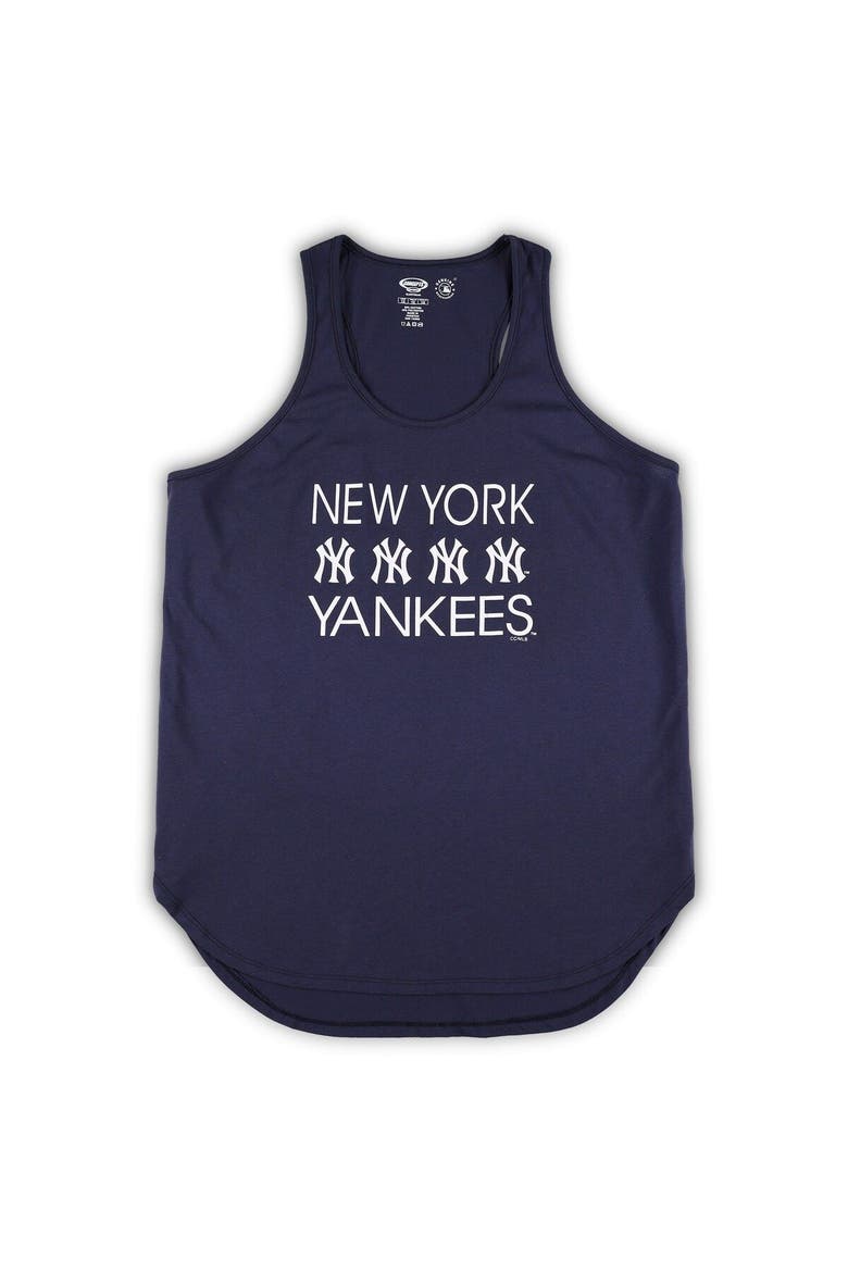 Women's Concepts Sport Navy/Heather Gray New York Yankees Plus Size Meter Tank Top & Pants Sleep Set, Alternate, color, Navy