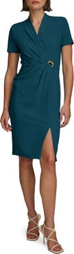Donna Karan New York Ruched Sheath Dress