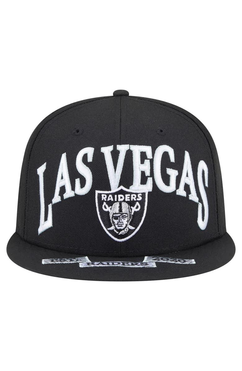 New Era Men's New Era Black Las Vegas Raiders  Oversized 59FIFTY Fitted Hat, Alternate, color, 