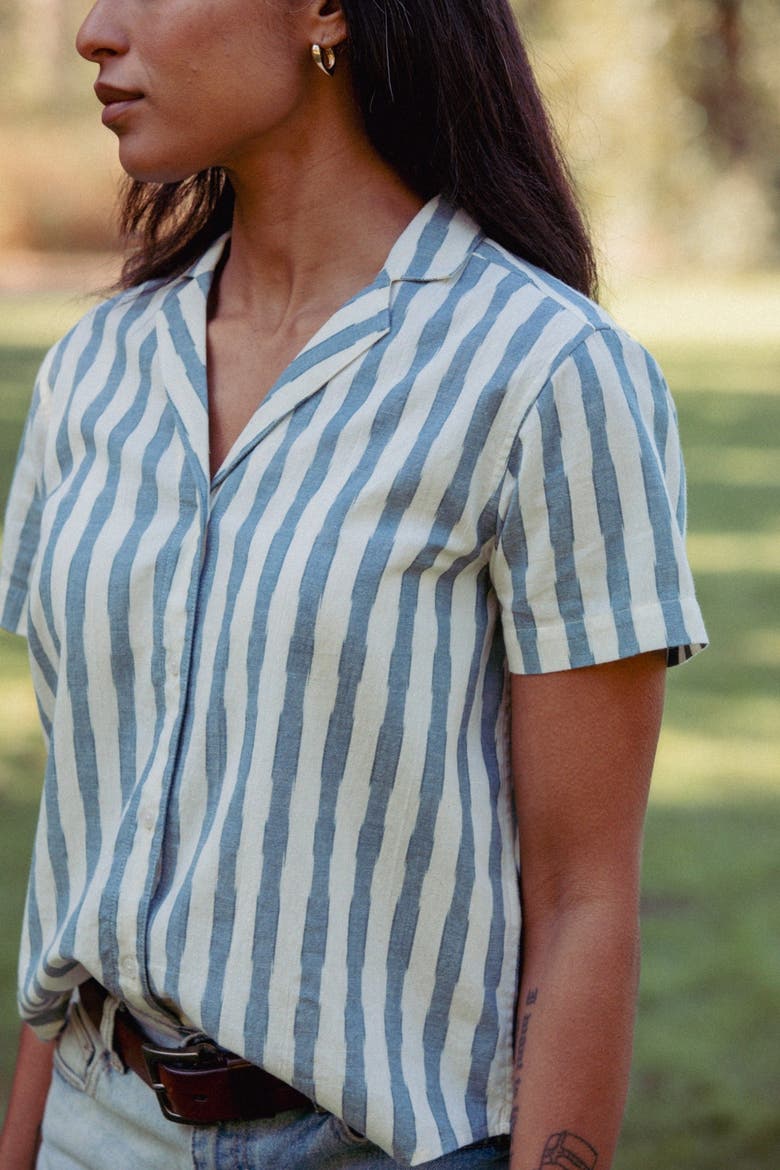 Wren Shirt, Alternate, color, Beach Stripe