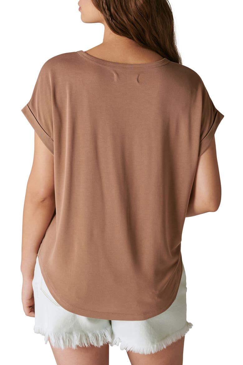 Sandwash Dolman T-Shirt, Alternate, color, MOCHA MOUSSE