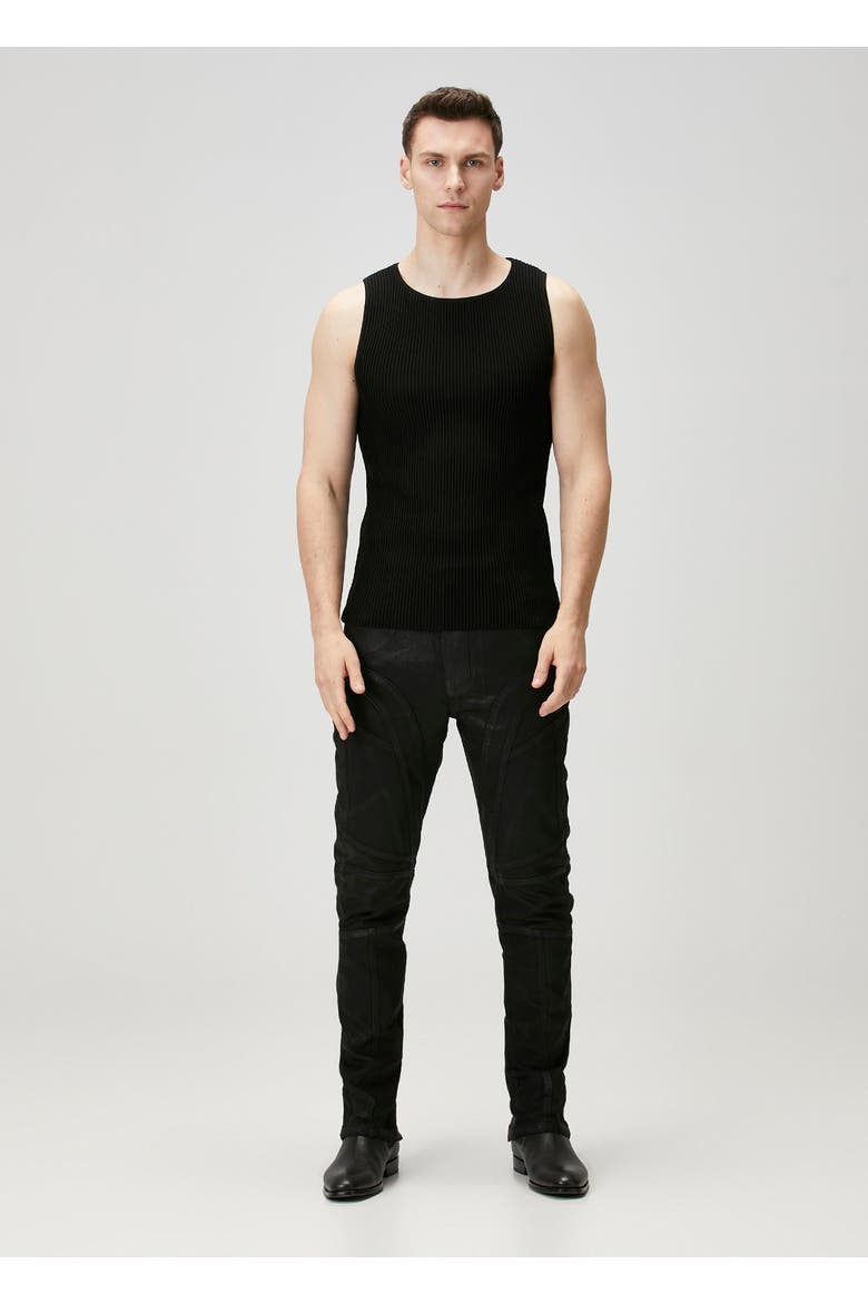 Knitted Tank Top, Alternate, color, BLACK