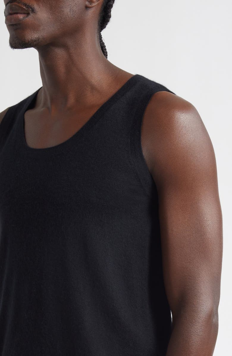 FRENCKENBERGER Short Big Cashmere Tank, Alternate, color, Black