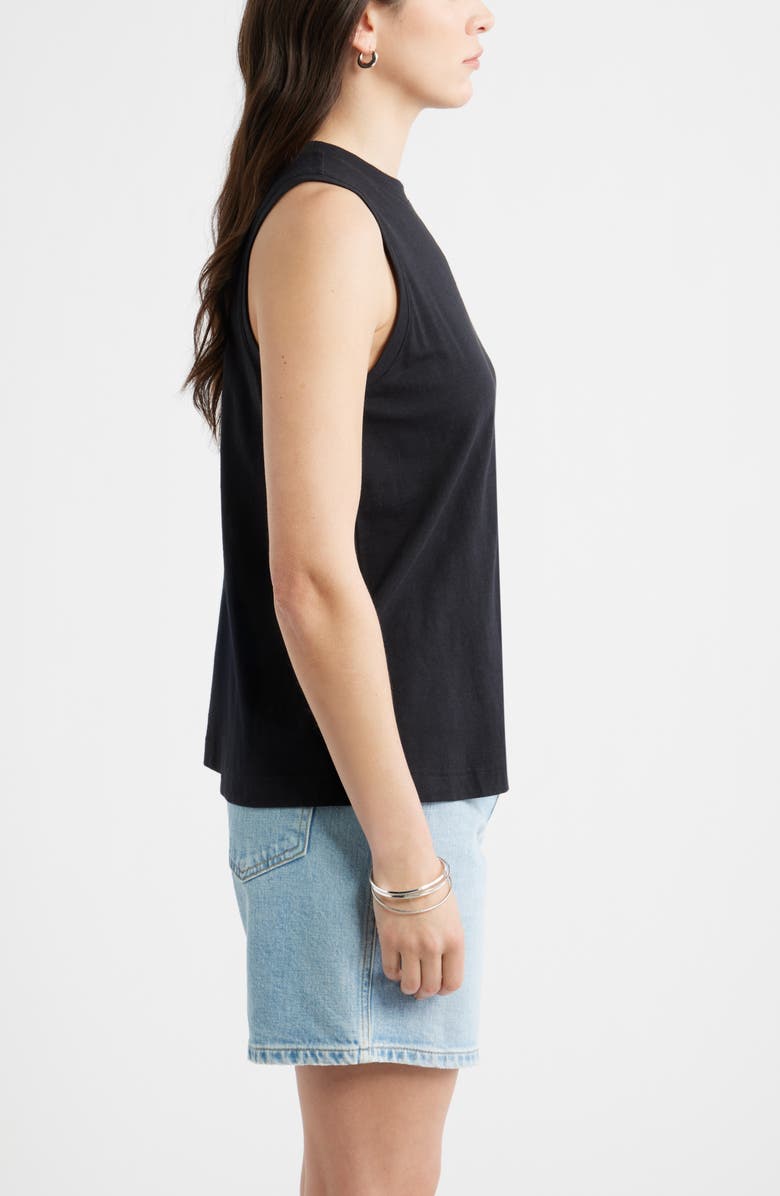 Caslon<sup>®</sup> Swing Sleeveless Top, Alternate, color, Black