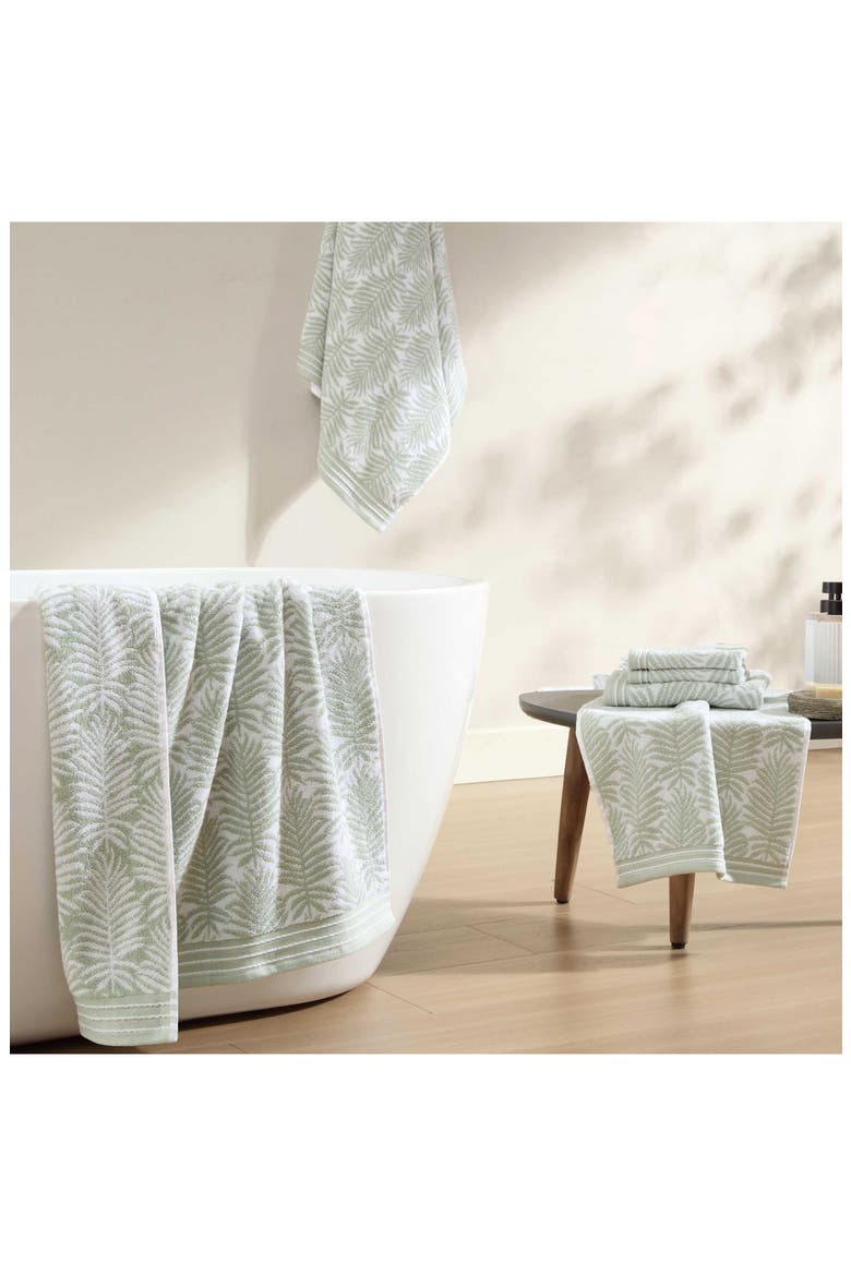 Linear Palms 6-Piece Towel Set, Alternate, color, LT-PASTEL GREEN