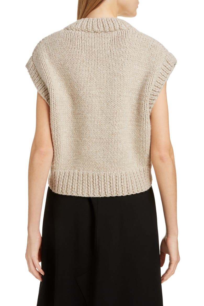 V-Neck Sweater Vest, Alternate, color, BEIGE