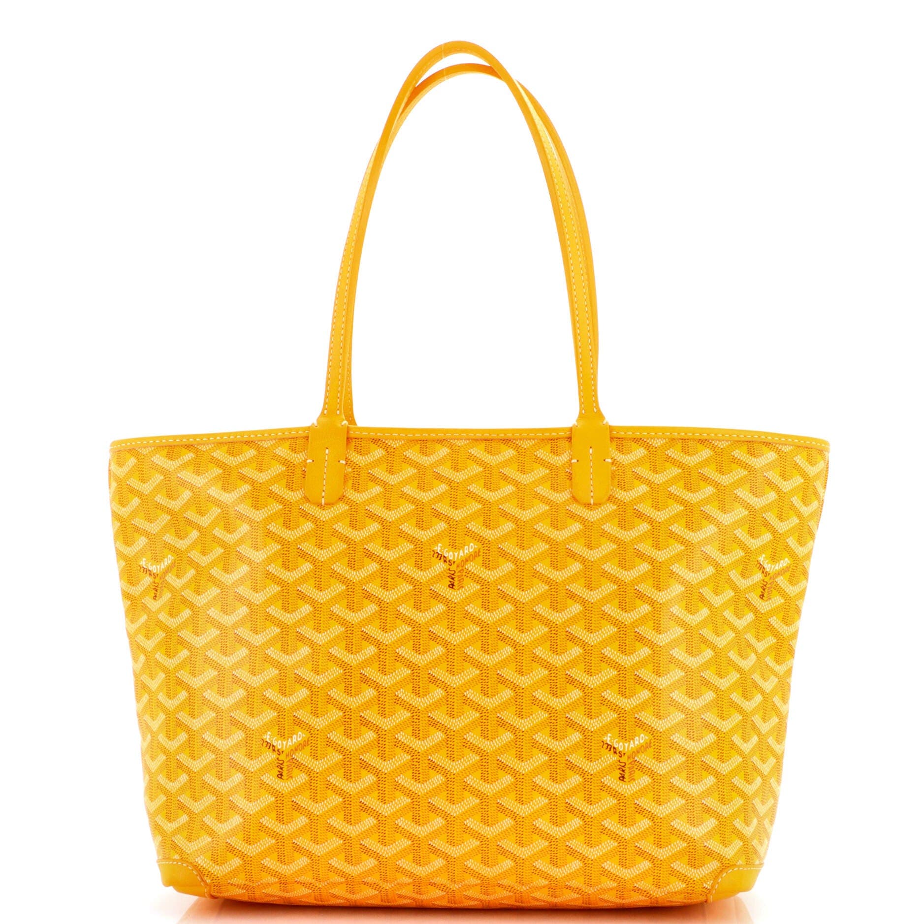 Pre-Owned Goyard Artois Tote Coated Canvas PM, Main, color, Yellow