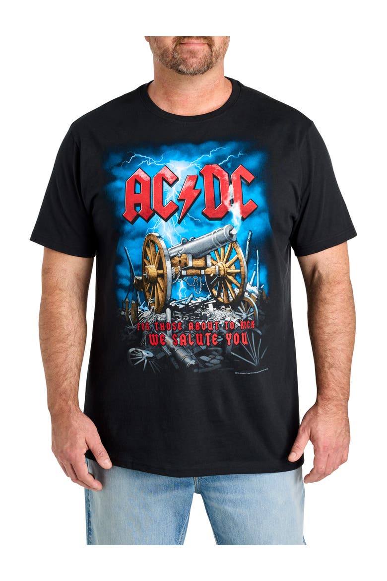 Big & Tall ACDC Cannonball Graphic Tee, Main, color, BLACK