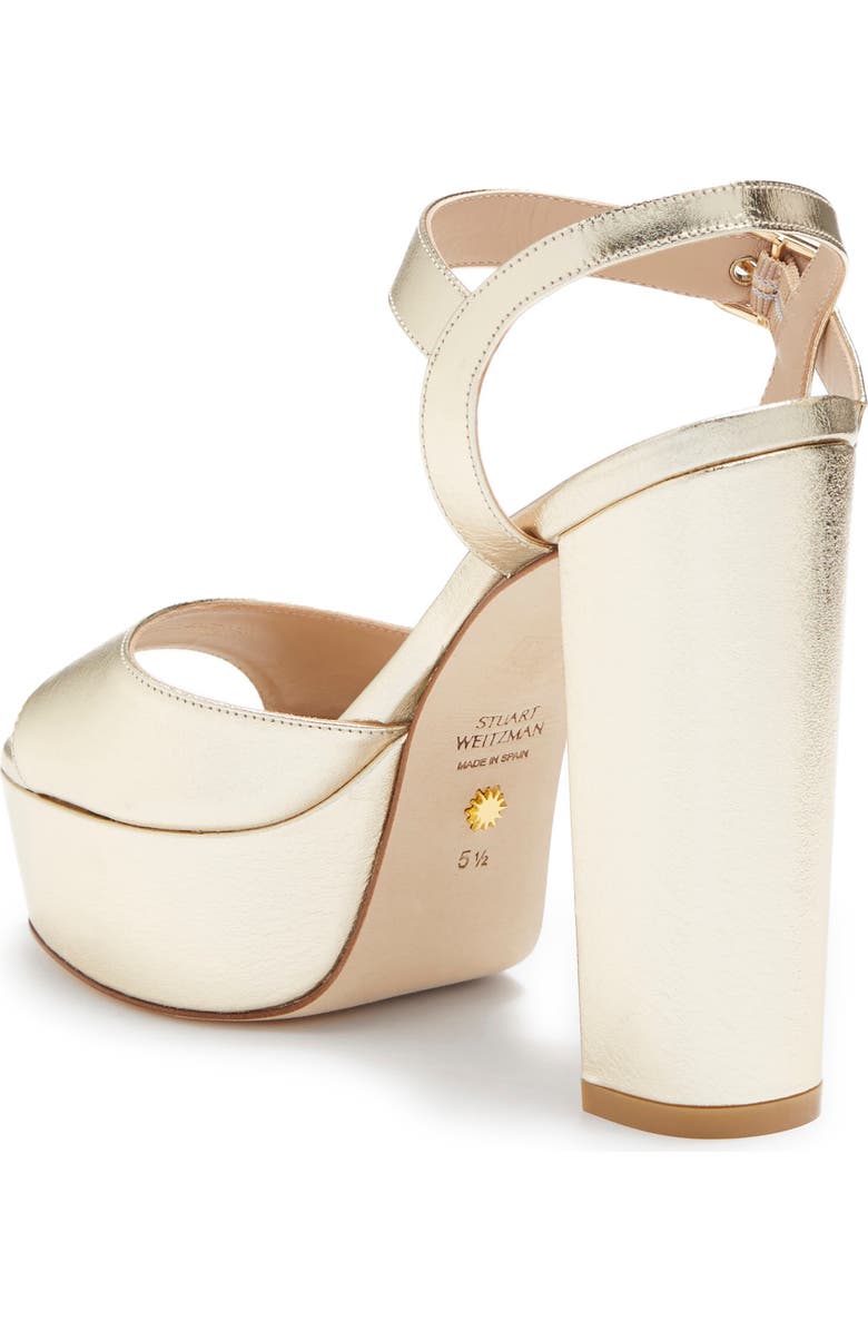 Stuart Weitzman Ryder Platform Sandal, Alternate, color, Platino